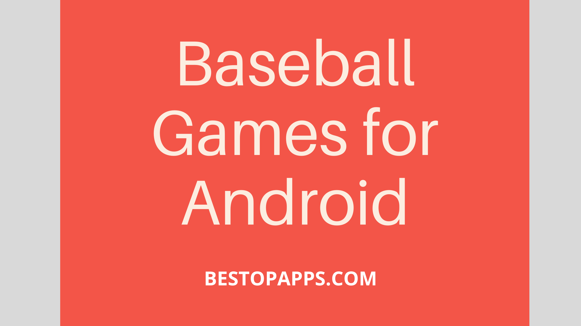 Baseball Games for Android
