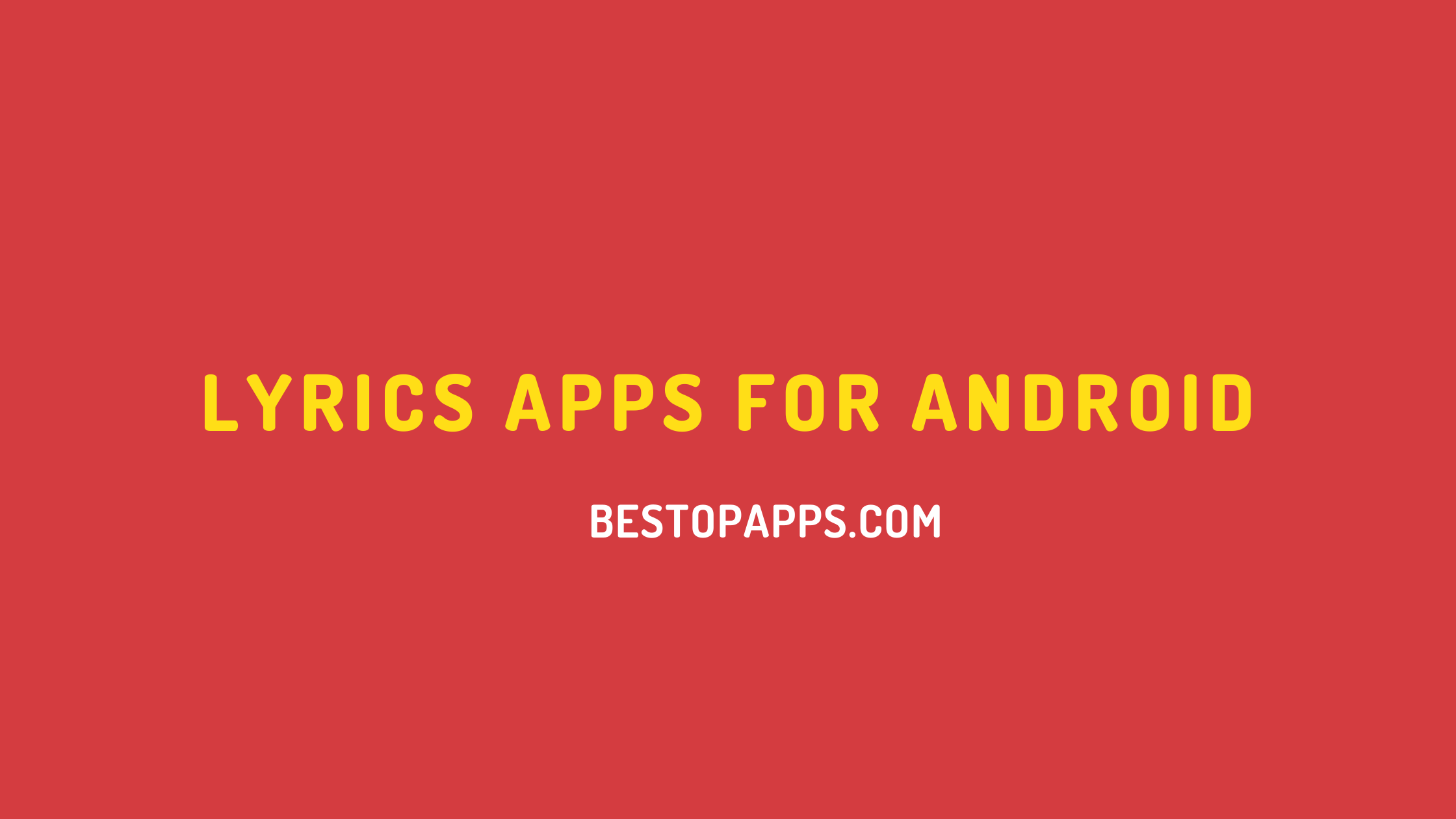 Lyrics Apps for Android
